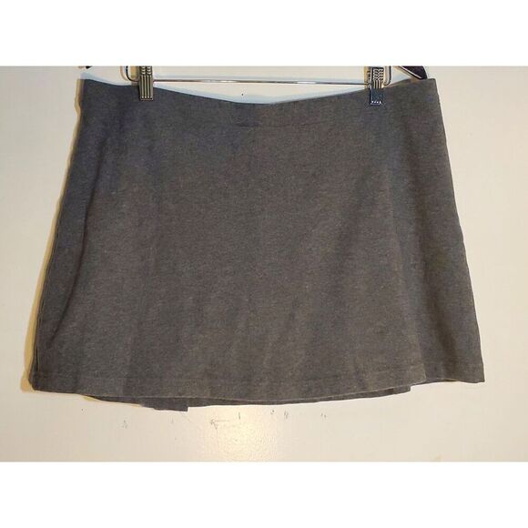 Lands End 100% Cotton Dark Gray Skort Size 16. Length 16" - Picture 2 of 6